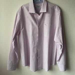 Tommy Bahama shirt island zone size medium men’s lilac and white pinstri…